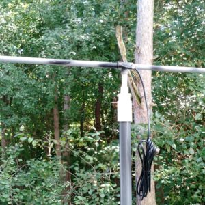 2m Dipole, Painted Haze Gray with black spots and 12 foot cable with PL259 connector